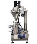 Slick Automatic Desktop Filler For Powders And Granules Featuring Chain Conveyor And Digital Scale 110V with stainless steel design