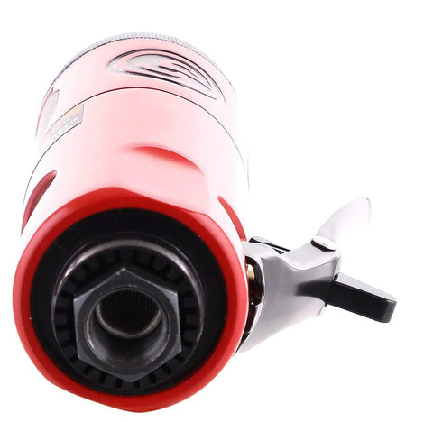 Front view of Air Die Grinder Tool 0.63 HP 27 000 RPM Quarter Inch Collet Straight Head Heavy Duty Pneumatic Grinder