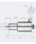 Heavy Duty Brushless Cnc Spindle Dishing Out Knockout Precision And Slick High Speed Rotation For Dang Good Pcb Cutting On Almost Any Mainstream Machine, with dimensions.