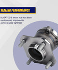 Rear Wheel Bearing And Hub Assembly For 2007-2012 Nissan Sentra, 4 Lug, ABS, 512384 Replacement, shown at an angle