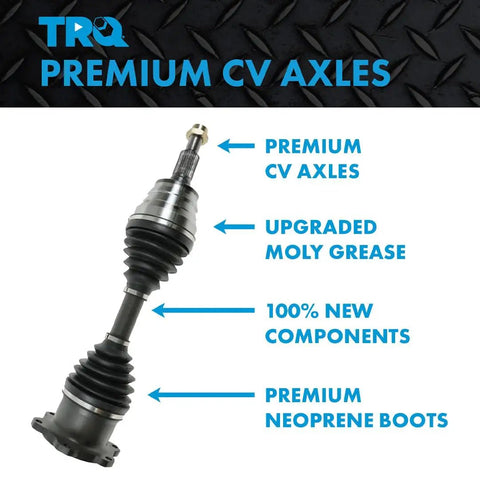Beefed-Up Front CV Axle Assembly For 07-20 Cadillac Escalade featuring premium neoprene boots and upgraded moly grease