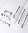 10 Pack Six And A Quarter Inch Brushed Satin Nickel Sleek Cabinet Handles Zinc Alloy Drawer Pulls shown on white surface