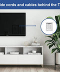 Slick In Wall Cable Management Kit For TV Hides Power And Low Voltage Lines Behind Drywall, dual outlet in wall installation.
