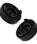 Headlight Dust Caps 2 Pack Waterproof Sealing Covers For H4 LED Headlights, black rubber protective caps, top view