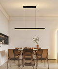 Modern LED Chandelier Pendant Light With Dimmable Linear Design Remote Control Color Temperature 3000K To 6000K Brightness Adjustment