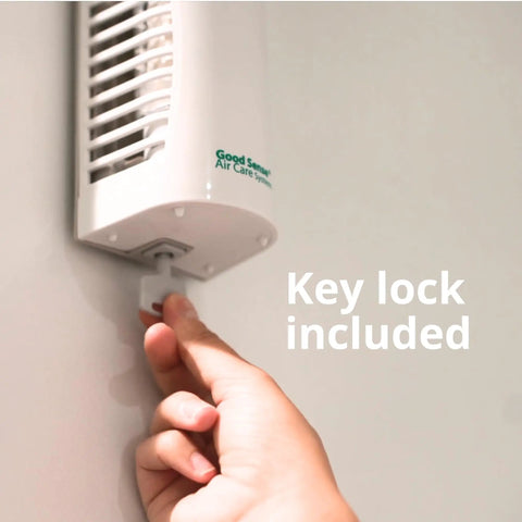 60 Day Air Care System Dispenser No Power Required Wall Mount Deodorizing Air Freshener Cartridge Holder Pack of 6 Spill Proof Up To 6000 Sq Ft Cartridges Sold Separately