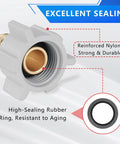 Half Inch PEX To Female NPT Swivel Brass Crimp Adapter No-Lead Fitting, PEX-B Compatible, 360 Degree Swivel Nut For Easy Install And Flex, Heavy-Duty Nylon Nut, Corrosion Resistant, 4-Pack with reinforced nylon nut and seal ring