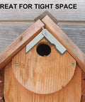 Kickass Compact Sliding T Bevel Gauge Protractor 4 Inch Mini Angle Finder used on birdhouse for precise angle measurements.