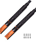 16 Inch Soft Close Drawer Slides With 100Lb Capacity, Heavy Duty Full Extension Ball Bearing Slides For Kitchen Cabinets, Bathroom And Office, Rustproof, Quiet, Easy Install, 2 Pairs shown with mounting screws.