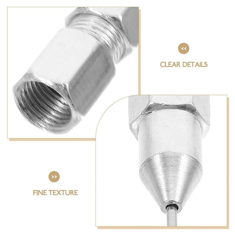 Close-up of Grease Needle Nozzle Kit Two Piece Leakproof Fittings for Precision Lubrication Sealed Bearings