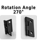 Kick Back And Craft With 80 Pieces Of 18 By 15 Millimeter Mini Hinges Plus 320 Mounting Screws For Wooden Jewelry Box Hardware And 180 Degree Folding Butt Hardware showing 270 degree rotation angle.