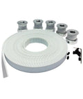 Open Ended Timing Belt Set 5 Meters Long 15mm Wide White Polyurethane Belt For Laser Engraving And CNC Machines Beefy 3M HTD Timing Belt System