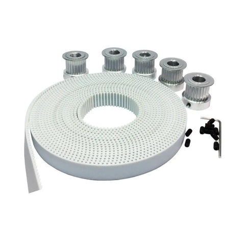 Open Ended Timing Belt Set 5 Meters Long 15mm Wide White Polyurethane Belt For Laser Engraving And CNC Machines Beefy 3M HTD Timing Belt System