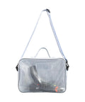 Rugged Antistatic Crossbody Bag For Engineers And It Crew To Slickly Haul Laptops And Cleanroom Gear Without Freaking Out About Static Spikes Or Temperature Swings On The Job, clear PVC with adjustable strap.