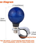 Round Steering Wheel Spinner Knob Booster For Easy U Turn And Quick Stop Off Road Use Only Car Wheel Assist Grip With Ball Handle Fits Most Tractors Forklifts Lawn Mowers Boats Dark Blue