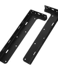 Beefy Heavy Duty L Shelf Brackets For Wood Shelves Black Steel Two Pack Hidden Design Thickened Stable Structure