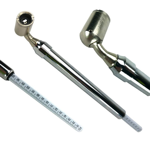 GA-255 Large Bore Swivel Foot Air Gauge With 360 Degree Swivel, 10 To 150 Psi, Nickel Plated Brass, multiple views