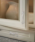 Seahorse Shaped Drawer Pulls Ocean Theme Marine Style Cabinet Hardware Zinc Alloy Coastal Metal Decorative Pulls installed on cabinets.