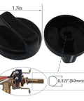 Five Piece Universal Gas Appliance Knob Set With D Shaped Stem Ignition Lighter 1.7in diameter 0.31in hole size