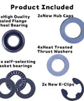 Beefed Up Front Wheel Bushing Replacement With Bearings For Craftsman Riding Mowers, Fits 532009040 And 9040H product components