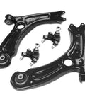 Front Lower Control Arm Kit With Ball Joints 4Pc Heavy Duty Suspension Parts For Vw Audi Compatible With RK621949 RK621950 black steel arms and ball joints