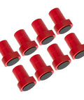 8 Piece Aluminum Woodworking Bench Clamps With Non Slip Rubber Inserts Three Quarter Inch 19mm in red color from top view