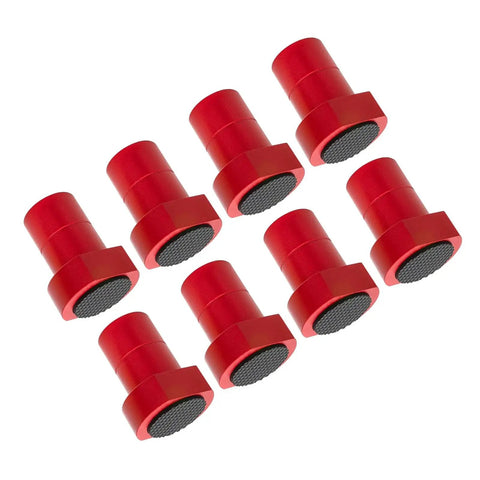 8 Piece Aluminum Woodworking Bench Clamps With Non Slip Rubber Inserts Three Quarter Inch 19mm in red color from top view