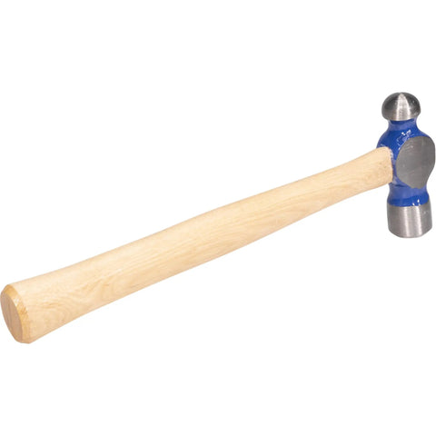 Ball Pein Hammer 16 Oz With Hickory Handle, American High Carbon Steel, Drop Forged Blacksmith Tool For Metalworking