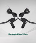 Durable Aluminum Alloy E Bike Brake Levers Set For 22.5mm Handlebars, Left And Right Pair With 5.6 Ft Cables, Works On Mountain And Road Bikes