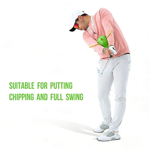 Golfer using Upgraded Golf Swing Trainer Ball For Posture Correction And Muscle Memory Portable Golf Training Aid For Beginners And Pros