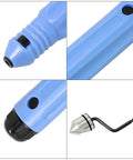 Close-up of Durable M2 High Speed Steel Deburring Countersink Bit Set With Hand Reamer For Wood Plastic Aluminum Copper And Steel Burr Removal Tool Blue Pro Grade RD16.5 BC1651 showing parts