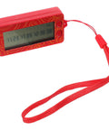 Red transparent mini lucky number picker for parties with strap, clear digital display for random numbers, portable game prop