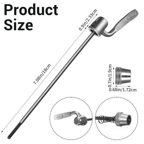 Rapid Dope Quick Release Wheel Skewer For Indoor Bike Trainers, Universal Rear Axle Compatible With Road And MTB, Silver size