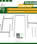 Foldable Archery Target Stand For Backyard Practice parts display with steel frame and assembly hardware