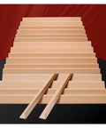 100 Pack Cardboard Corner Protectors And Edge Guards For Shipping Reinforce Boxes With Recycled Pallet Corner Blocks stacked neatly.