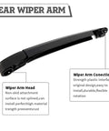 Rear Wiper Arm Kit With Blade Cap Nut And Wrench For Mazda CX5 2013 Through 2025 Easy Install Replacement Includes Tools OE L206 67 421 Back Windshield Wiper Assembly, showing wiper arm design features.