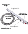 Linear Encoder For Milling Machines And Lathes, 3V Digital Readout Display, 0 To 1000mm Scales, shown with wiring and plug