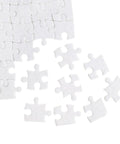 Dope Sublimation Puzzle Blanks 10 Sets 8x5.7 Inch A4 Size Jigsaw Sheets With 80 Pieces Per Sheet, scattered white puzzle pieces
