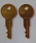 Top Notch Pair Of Two Replacement Keys Cut To Key Code 102E For Hon Esp Filing Cabinets And Office Desks Real Brass Build