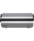 Dead Simple Desktop Comb Binding Machine That Crushes 25 Sheets Fast And Locks Up To 500 Pages with sleek silver design.