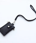 Ultra Slim RFID Blocking Wallet With ID Window And Lanyard, Water Resistant Zip Case For Cards And Cash, Travel Friendly