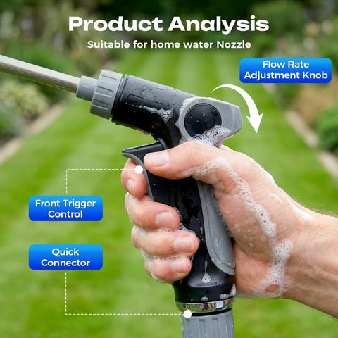 Powerful High Pressure Washer With Adjustable 360 Degree Rotating Nozzle Heavy Duty Outdoor Dirt Busting Cleaner For Cars Patios Driveways Hoses And Garden Tasks Around The Yard