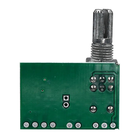 Back view of a module from Set Of Four Mini 5V Digital Audio Amplifier Modules With Potentiometer, Dual Channel 3W Output Each, Dope DIY Audio Kit