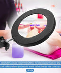 2 In 1 Magnifying Glass With Light And Stand, 5X Real Glass Lens, Nail Art Using Magnifying Lamp On Table