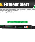 30 Inch Riding Mower Blade Replacement For Troy-Bilt TB30 TB30R Craftsman R1000 RER1000 R1500 Cub Cadet CC30 CC30H Fits 6 Point Star 5 Eighth Inch Spindle 742-04385 942-04385 shown with length measurement