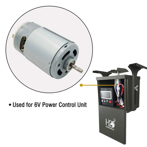 Highwild 6V Feeder Replacement Motors, 2 Pack With 1/8 Inch Shaft Fit Most Power Control Units, Reliable Universal Motor Upgrade For Animal Feeders And Equipment