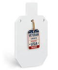 12x20 IPSC 66 Percent Silhouette Target Made From 1/2 Inch Thick Steel, CNC Laser Cut Edges, Powder Coated White Finish, USA Made