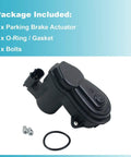 Premium Rear Parking Brake Actuator Motor Straight Bolt On Swap With Rock Tough Housing and Smooth Day One Operation No Headache Replacement Part 34216791420 with O-Ring and bolts.