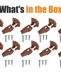 Ten Straight Up Center Track Replacement Drawer Slides with screws for fixing heavy-duty dressers and cabinets.