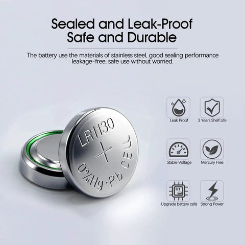 Top Shelf 40 Pack Ag10 Plus Lr1130 Button Cell Batteries 1.5 Volt Alkaline Power heavy hitter with leak-proof design.